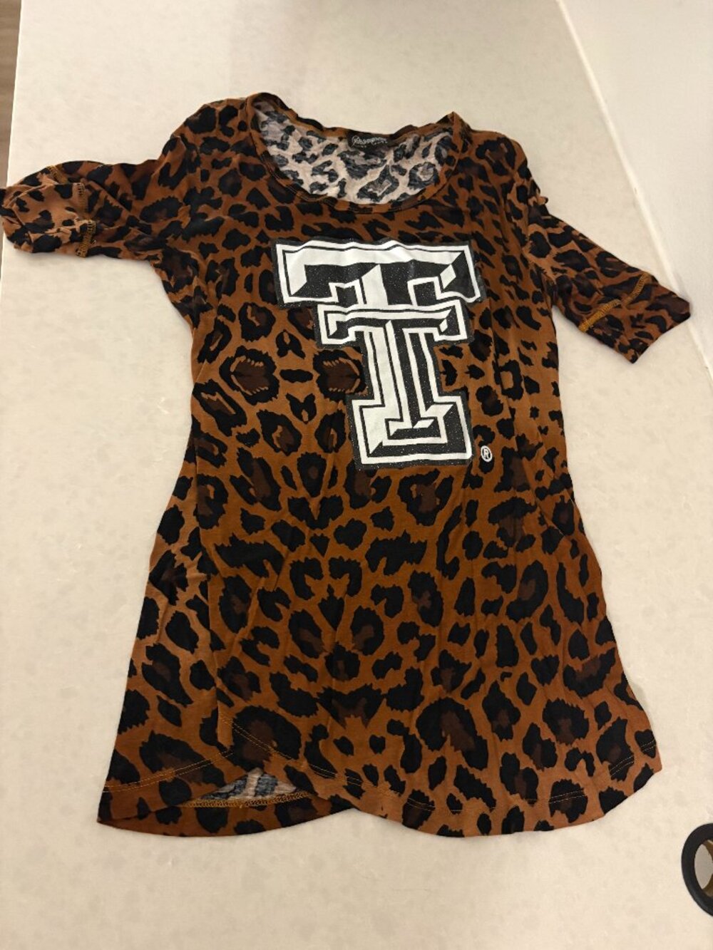 Texas Tech Red Raiders Animal Print T Shirt Small Gameday Couture Short Sleeve
